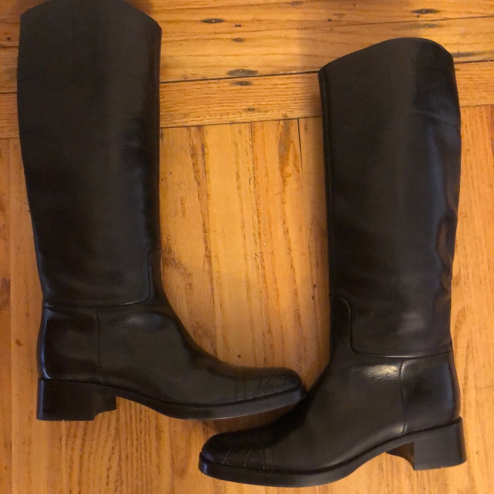 Jil Sander leather riding boots